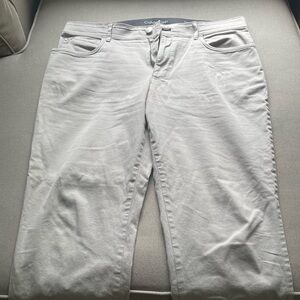 Calvin Klein Mens 36x30 Light Gray Straight Leg Jeans